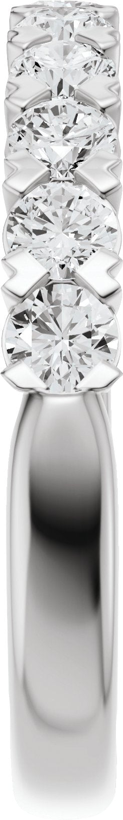 Platinum Round Lab-Grown Diamond Low Profile Anniversary Band - 1/2-9/10 CTW - view 4