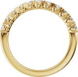 14K Gold Round Lab-Grown Diamond Low Profile Anniversary Band - 1/2-9/10 CTW - Yellow Gold - view 2