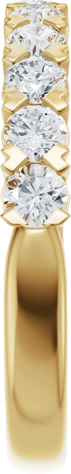 14K Gold Round Lab-Grown Diamond Low Profile Anniversary Band - 1/2-9/10 CTW - Yellow Gold - view 4