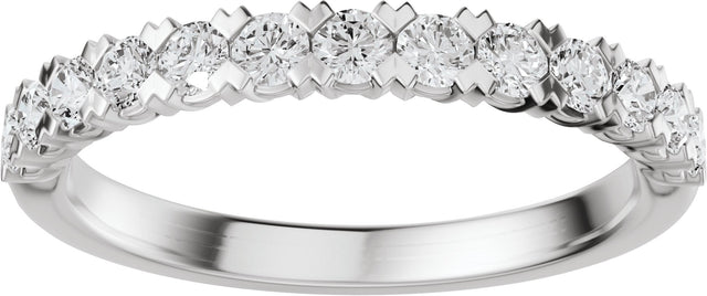 Platinum Round Lab-Grown Diamond Low Profile Anniversary Band - 1/2-9/10 CTW - view 3