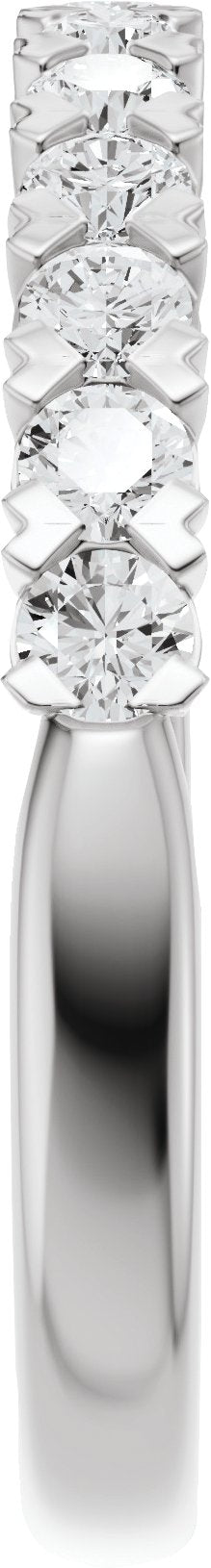 Platinum Round Lab-Grown Diamond Low Profile Anniversary Band - 1/2-9/10 CTW - view 4