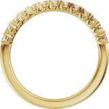 14K Gold Round Lab-Grown Diamond Low Profile Anniversary Band - 1/2-9/10 CTW - Yellow Gold - view 2