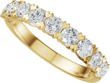 14K Gold Round Lab-Grown Diamond Low Profile Anniversary Band - 1/2-9/10 CTW - Yellow Gold - view 5