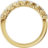 14K Gold Round Lab-Grown Diamond Low Profile Anniversary Band - 1/2-9/10 CTW - Yellow Gold - view 2