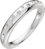Platinum Round Lab-Grown Diamond Anniversary Band - 1/5 CTW