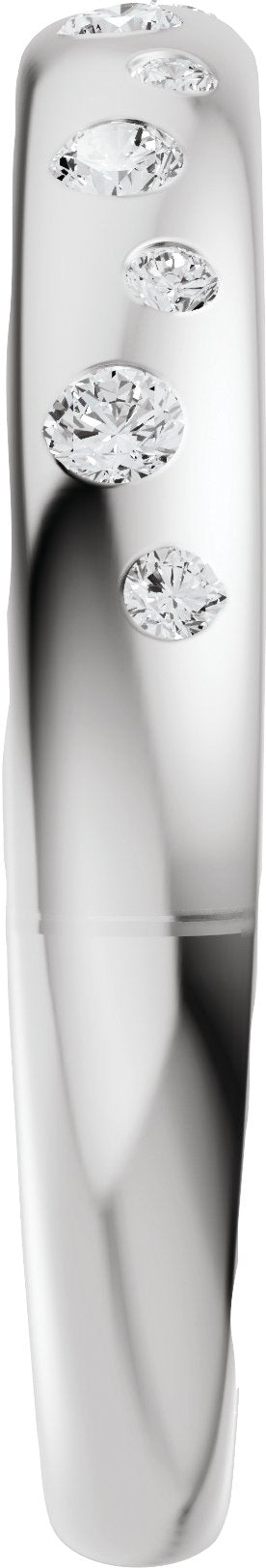 Platinum Round Lab-Grown Diamond Anniversary Band - 1/5 CTW - view 4