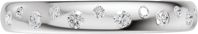 14K Gold Round Lab-Grown Diamond Anniversary Band - 1/5 CTW - White Gold - view 3