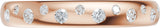 14K Gold Round Lab-Grown Diamond Anniversary Band - 1/5 CTW - Rose Gold - view 3