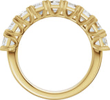 14K Gold Emerald Lab-Grown Diamond Low Profile Anniversary Band - 3 5/8 CTW - Yellow Gold - view 2