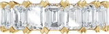 14K Gold Emerald Lab-Grown Diamond Low Profile Anniversary Band - 3 5/8 CTW - Yellow Gold - view 3