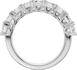 Platinum Emerald Lab-Grown Diamond Low Profile Anniversary Band - 3 5/8 CTW - view 2