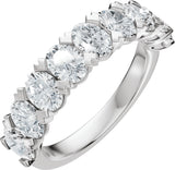 Platinum Oval Lab-Grown Diamond Low Profile Anniversary Band - 2 1/3 CTW