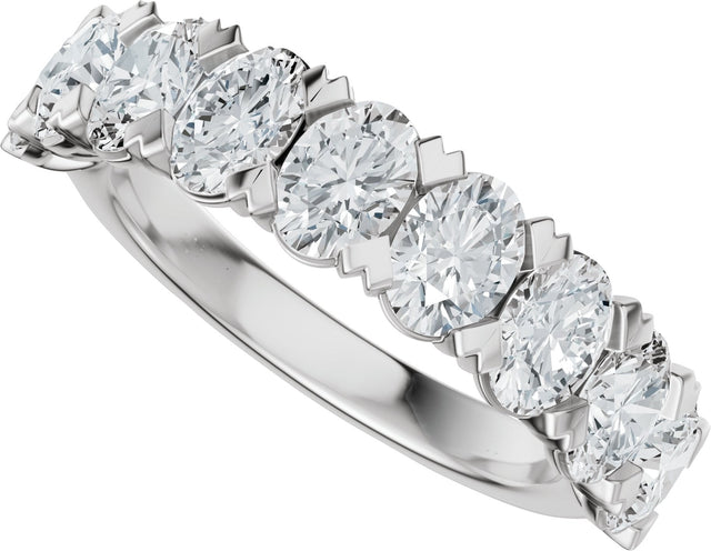 Platinum Oval Lab-Grown Diamond Low Profile Anniversary Band - 2 1/3 CTW - view 5