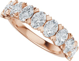 14K Gold Oval Lab-Grown Diamond Low Profile Anniversary Band - 2 1/3 CTW - Rose Gold - view 5