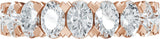 14K Gold Oval Lab-Grown Diamond Low Profile Anniversary Band - 2 1/3 CTW - Rose Gold - view 3