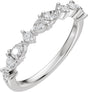 Platinum Pear Natural Diamond Multi-Shape Anniversary Band - 1/2 CTW