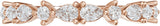 14K Gold Pear Lab-Grown Diamond Multi-Shape Anniversary Band - 1/2 CTW - Rose Gold - view 3