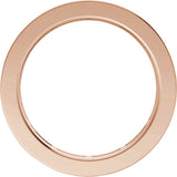 14K Gold Straight Baguette Natural Diamond Channel-Set Eternity Band – 1.4x.7 mm Stones - Rose Gold - view 2