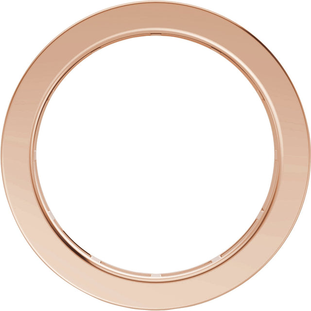 14K Gold Straight Baguette Natural Diamond Channel-Set Eternity Band – 1.4x.7 mm Stones - Rose Gold - view 2