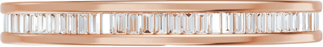 14K Gold Straight Baguette Natural Diamond Channel-Set Eternity Band – 1.4x.7 mm Stones - Rose Gold - view 3