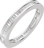 Platinum Straight Baguette Natural Diamond Channel-Set Eternity Band – 1.4x.7 mm Stones