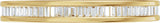 14K Gold Straight Baguette Natural Diamond Channel-Set Eternity Band – 1.4x.7 mm Stones - Yellow Gold - view 3