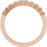14K Gold Round Lab-Grown Diamond Anniversary Band – 1/6–5/8 CTW - Rose Gold - view 2