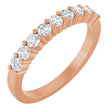 14K Gold Round Natural Diamond Anniversary Band – 1/5–5/8 CTW - Rose Gold