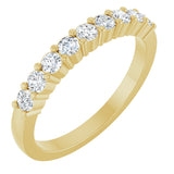14K Gold Round Natural Diamond Anniversary Band – 1/5–5/8 CTW - Yellow Gold
