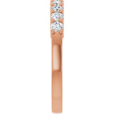 14K Gold Round Natural Diamond Anniversary Band – 1/5–5/8 CTW - Rose Gold - view 4