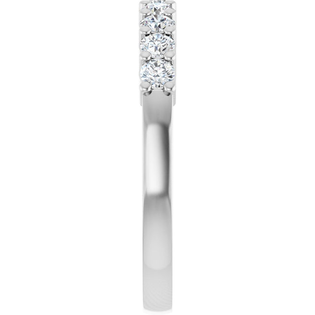 Platinum Round Natural Diamond Anniversary Band – 1/5–1 1/3 CTW - view 4