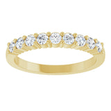 14K Gold Round Natural Diamond Anniversary Band – 1/5–5/8 CTW - Yellow Gold - view 3