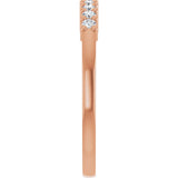 14K Gold Round Natural Diamond Anniversary Band – 1/5–5/8 CTW - Rose Gold - view 4