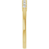 14K Gold Round Natural Diamond Anniversary Band – 1/5–5/8 CTW - Yellow Gold - view 4