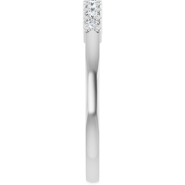 Platinum Round Natural Diamond Anniversary Band – 1/5–1 1/3 CTW - view 4