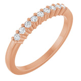 14K Gold Round Lab-Grown Diamond Anniversary Band – 1/6–5/8 CTW - Rose Gold
