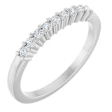 14K Gold Round Natural Diamond Anniversary Band – 1/5–5/8 CTW - White Gold
