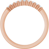 14K Gold Round Lab-Grown Diamond Anniversary Band – 1/6–5/8 CTW - Rose Gold - view 2