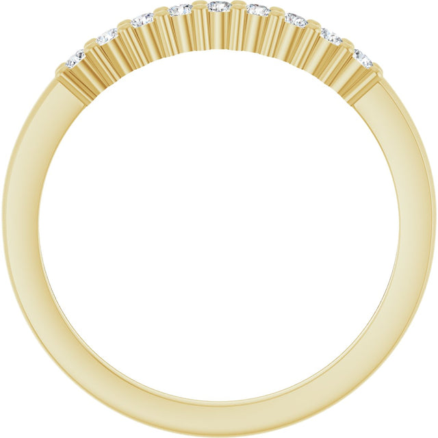 14K Gold Round Lab-Grown Diamond Anniversary Band – 1/6–5/8 CTW - Yellow Gold - view 2