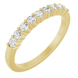 14K Gold Round Natural Diamond Anniversary Band – 1/5–5/8 CTW - Yellow Gold
