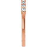 14K Gold Round Lab-Grown Diamond Anniversary Band – 1/6–5/8 CTW - Rose Gold - view 4
