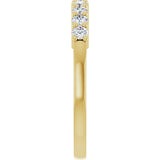 14K Gold Round Natural Diamond Anniversary Band – 1/5–5/8 CTW - Yellow Gold - view 4