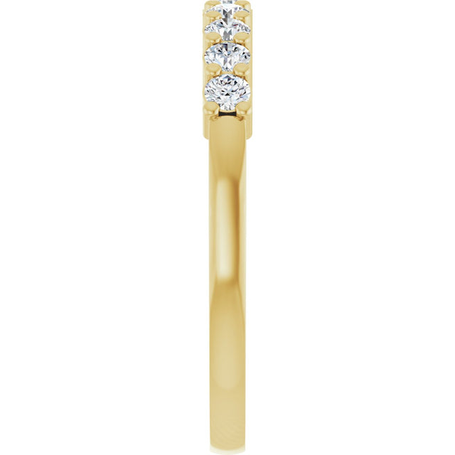 14K Gold Round Lab-Grown Diamond Anniversary Band – 1/6–5/8 CTW - Yellow Gold - view 4