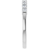 Platinum Round Natural Diamond Anniversary Band – 1/5–1 1/3 CTW - view 4