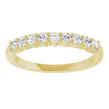 14K Gold Round Lab-Grown Diamond Anniversary Band – 1/6–5/8 CTW - Yellow Gold - view 3