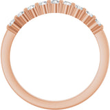 14K Gold Round Lab-Grown Diamond Anniversary Band – 1/6–5/8 CTW - Rose Gold - view 2