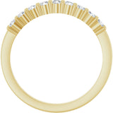 14K Gold Round Natural Diamond Anniversary Band – 1/5–5/8 CTW - Yellow Gold - view 2