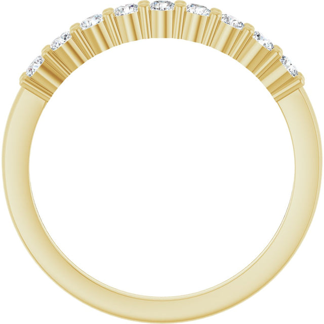 14K Gold Round Lab-Grown Diamond Anniversary Band – 1/6–5/8 CTW - Yellow Gold - view 2