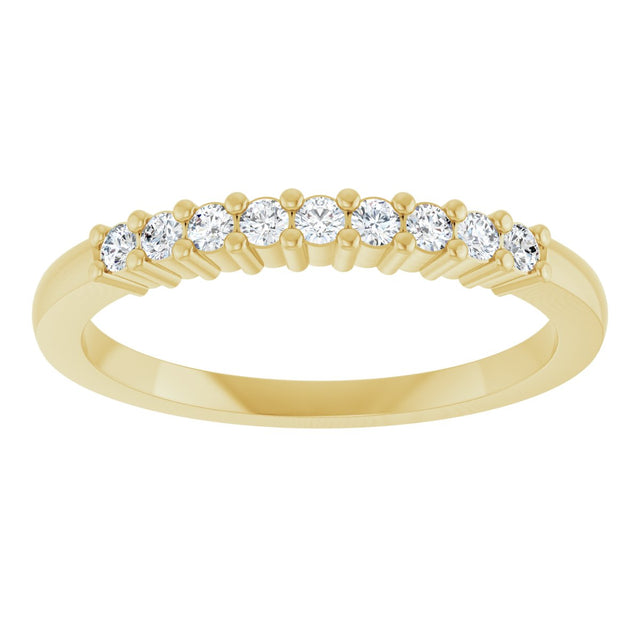 14K Gold Round Lab-Grown Diamond Anniversary Band – 1/6–5/8 CTW - Yellow Gold - view 3