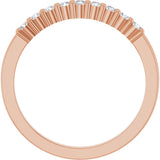 14K Gold Round Lab-Grown Diamond Anniversary Band – 1/6–5/8 CTW - Rose Gold - view 2